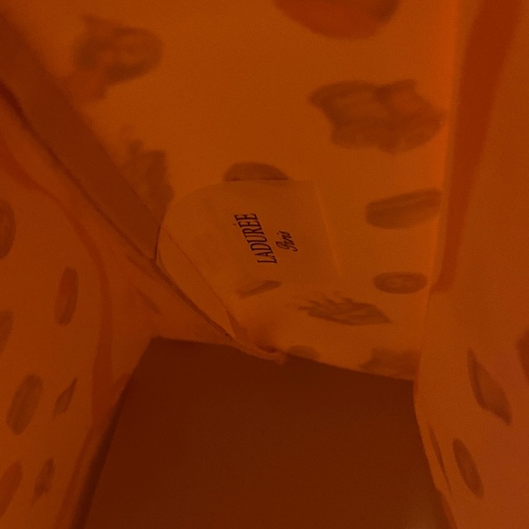 Laduree Paris Pink Printed Tote Bag with Macaron Motif - Picture 7 of 11